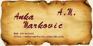 Anka Marković vizit kartica